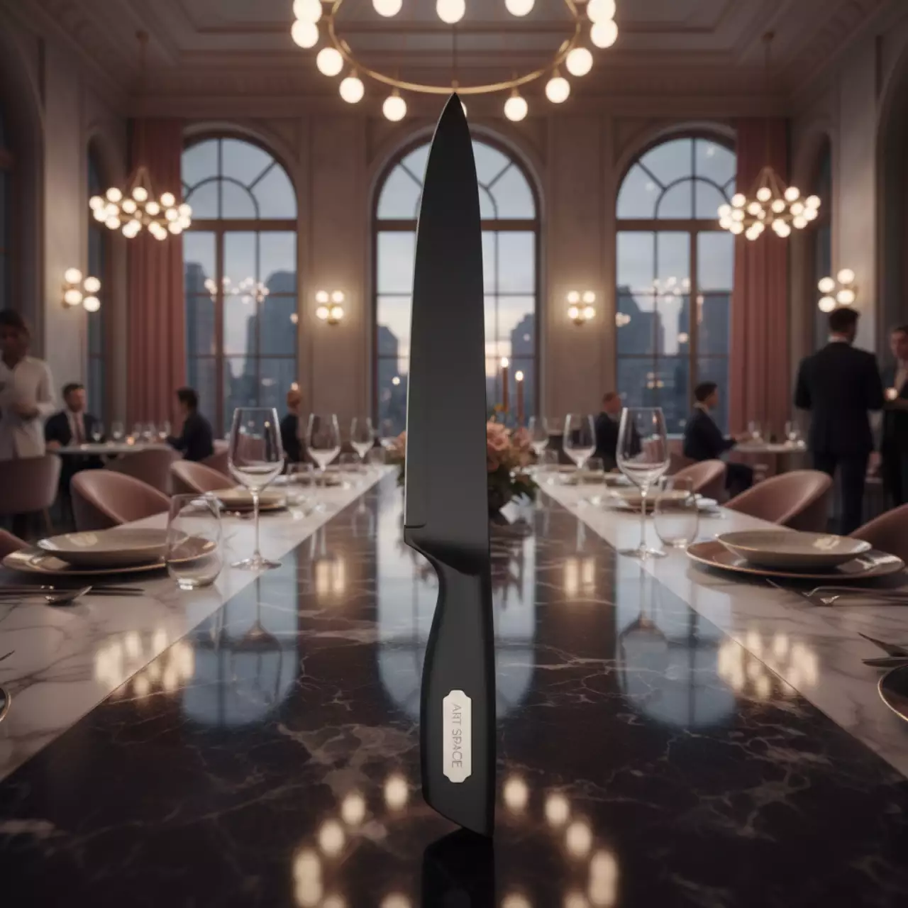 Аренда Нож закусочный черный Sapporo 200 мм в ресторане «Brunello» — ART SPACE