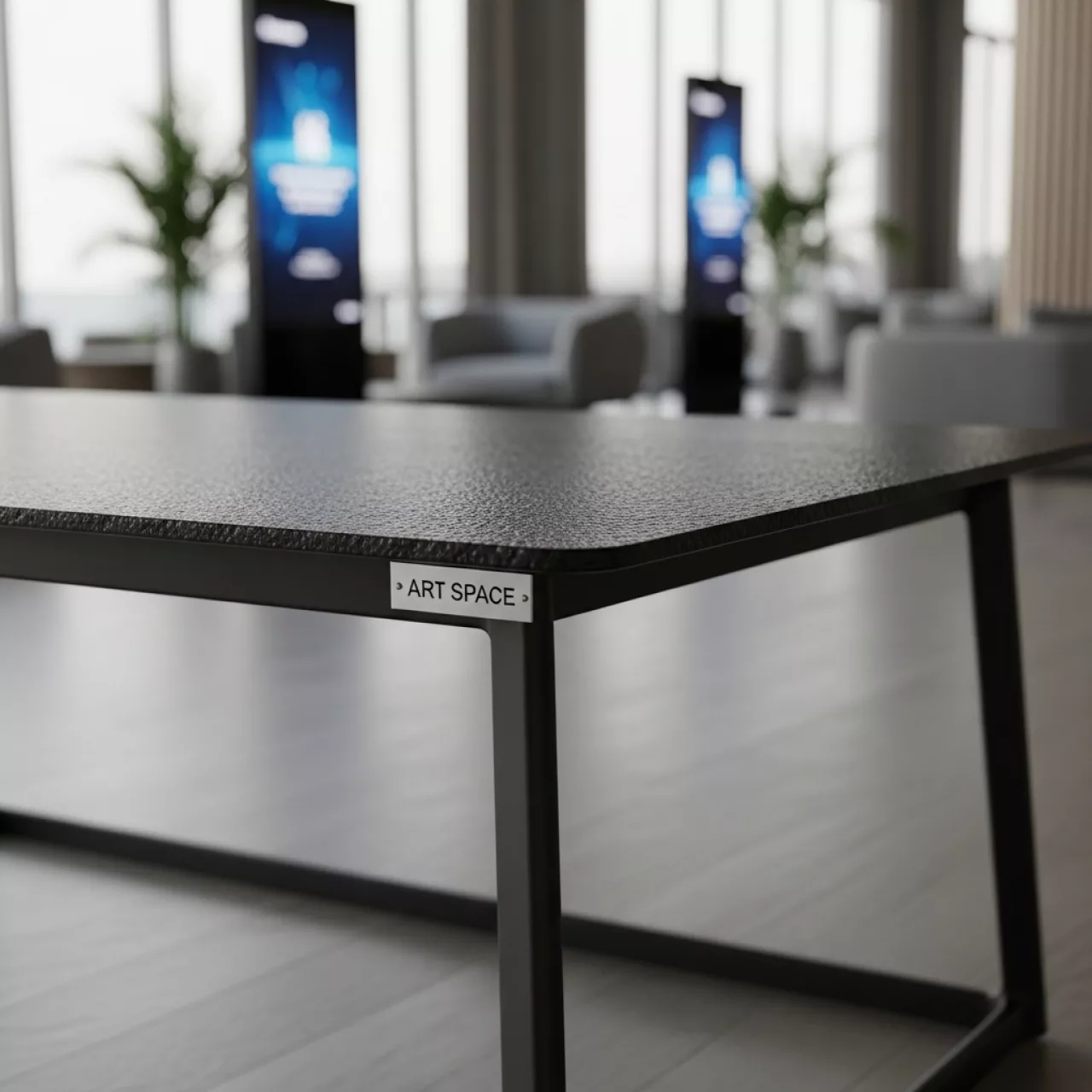 Аренда Обеденный стол керамика металл черный Australia Sand Black 180х90х75 в Radisson Collection Paradise — ART SPACE