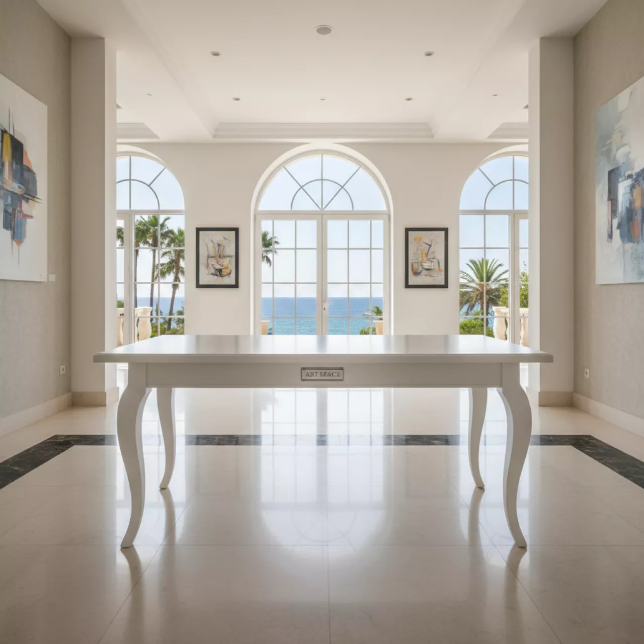 Аренда Обеденный стол молочный Ballet 100х75 в Bridge Resort — ART SPACE