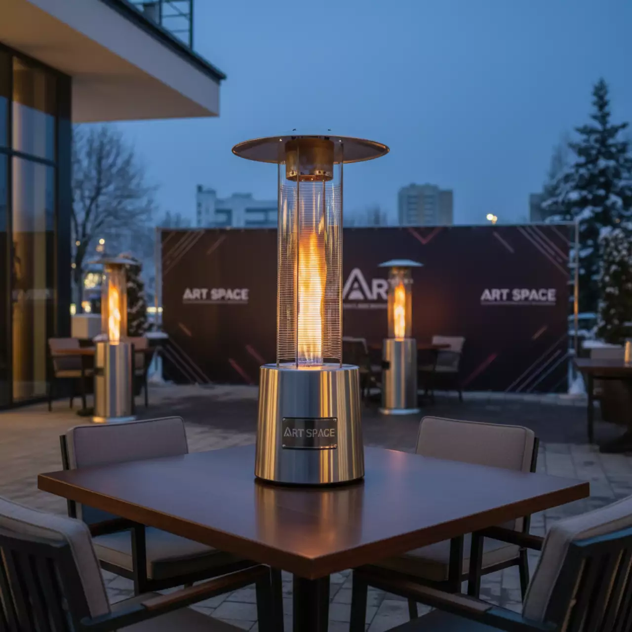 Аренда Обогреватель газовый уличный WWT 13B Table нержавеющая сталь