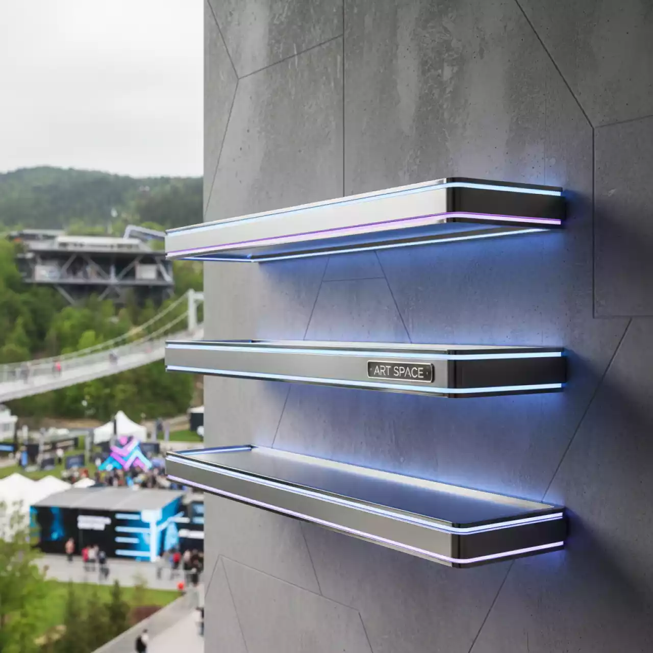 Аренда Полка настенная 3 уровневая НЕГА в Skypark Sochi — ART SPACE