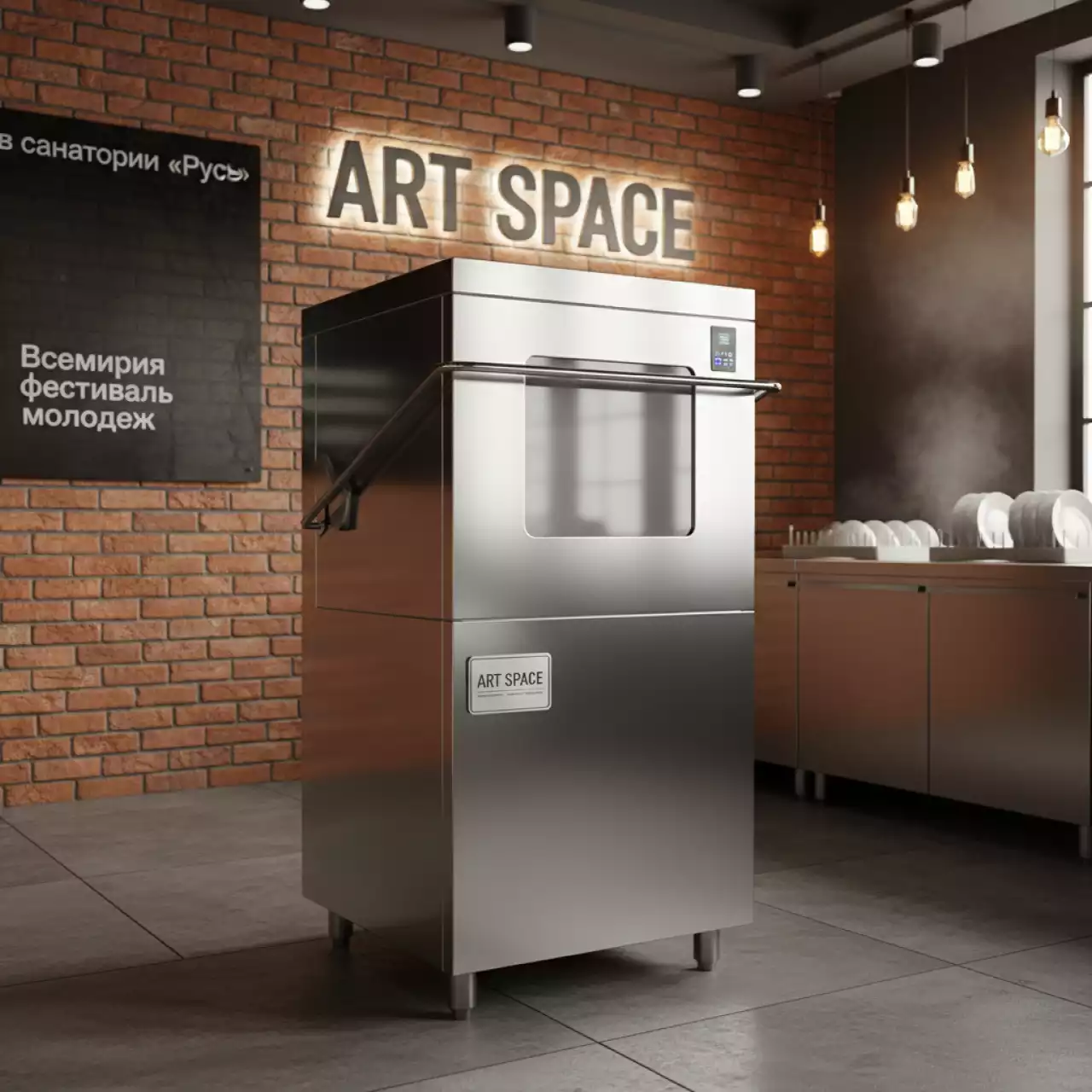 Аренда Посудомоечная машина Abat МПК 700K в санатории «Русь» — ART SPACE