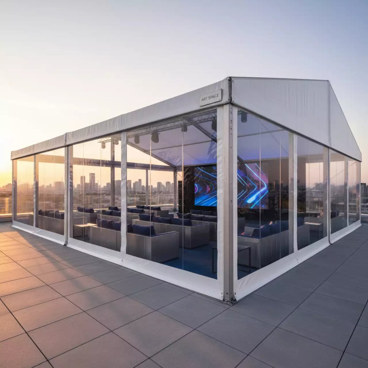 Аренда Шатер павильон 900 м² в Panorama by Mercure