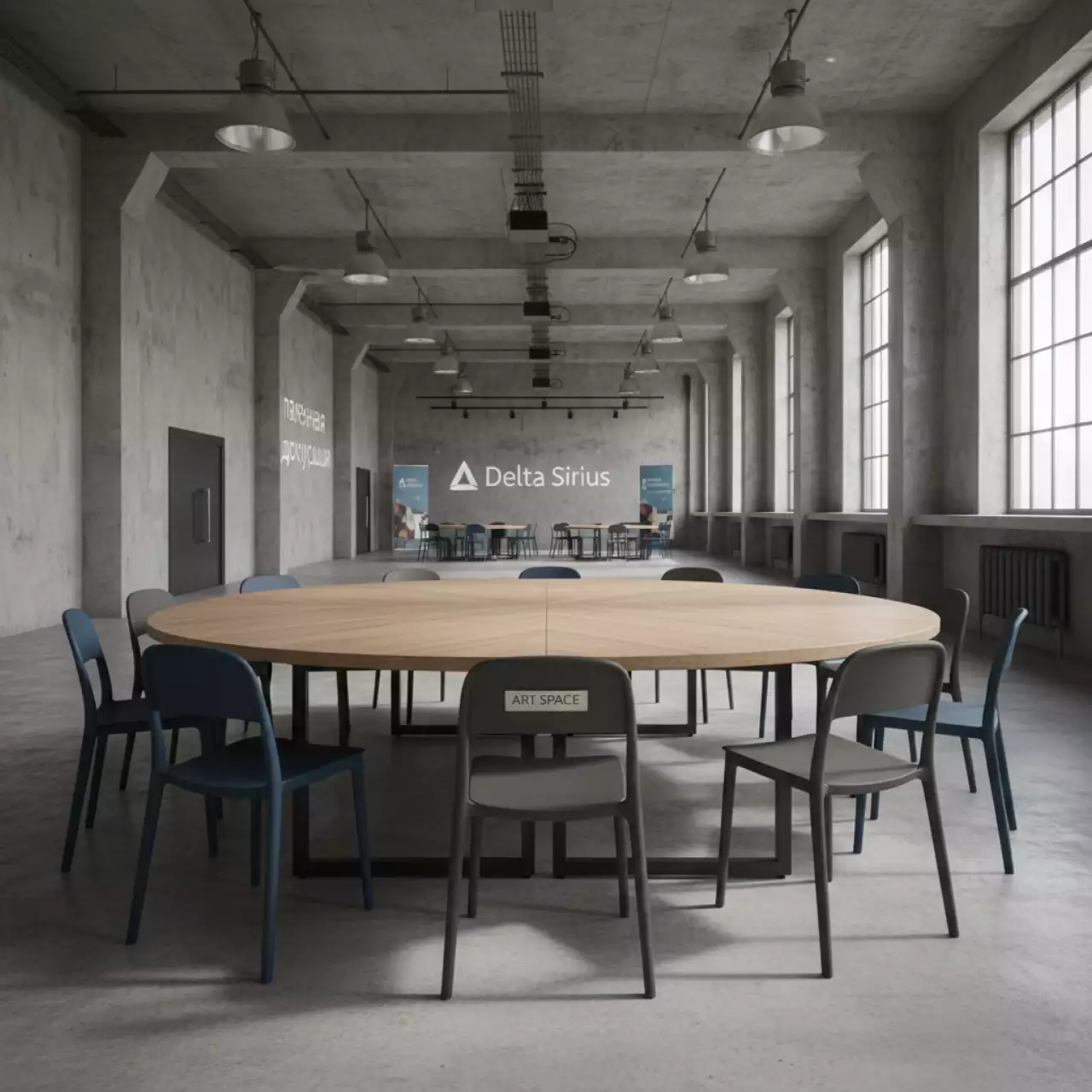 Аренда Стол банкетный круглый 180 см в Delta Sirius — ART SPACE