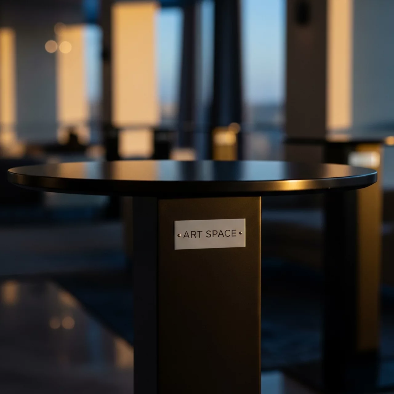 Аренда Стол барный коктейльный круглый черный H113 см в Cosmos Sochi Hotel — ART SPACE