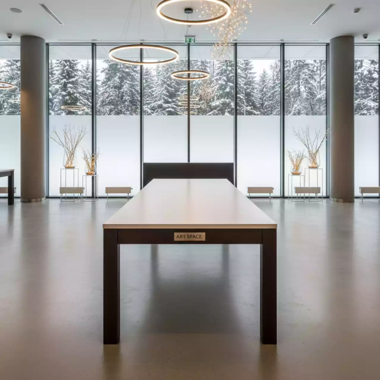 Аренда Стол белый венге Лидер 2 2400x800 Green Flow Hotel — ART SPACE