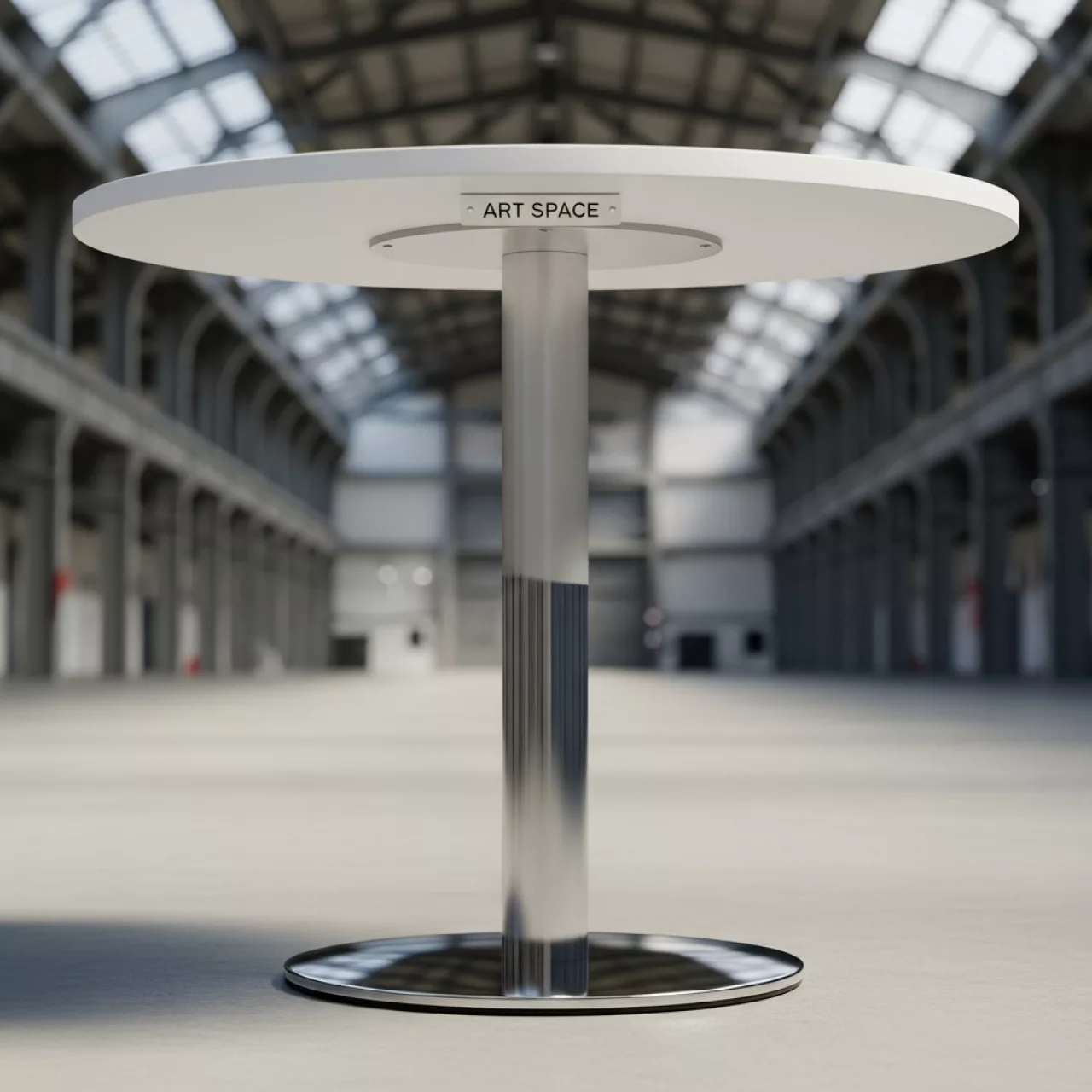 Аренда Стол Crystal White 2042WT d 70 на арене «Фишт»