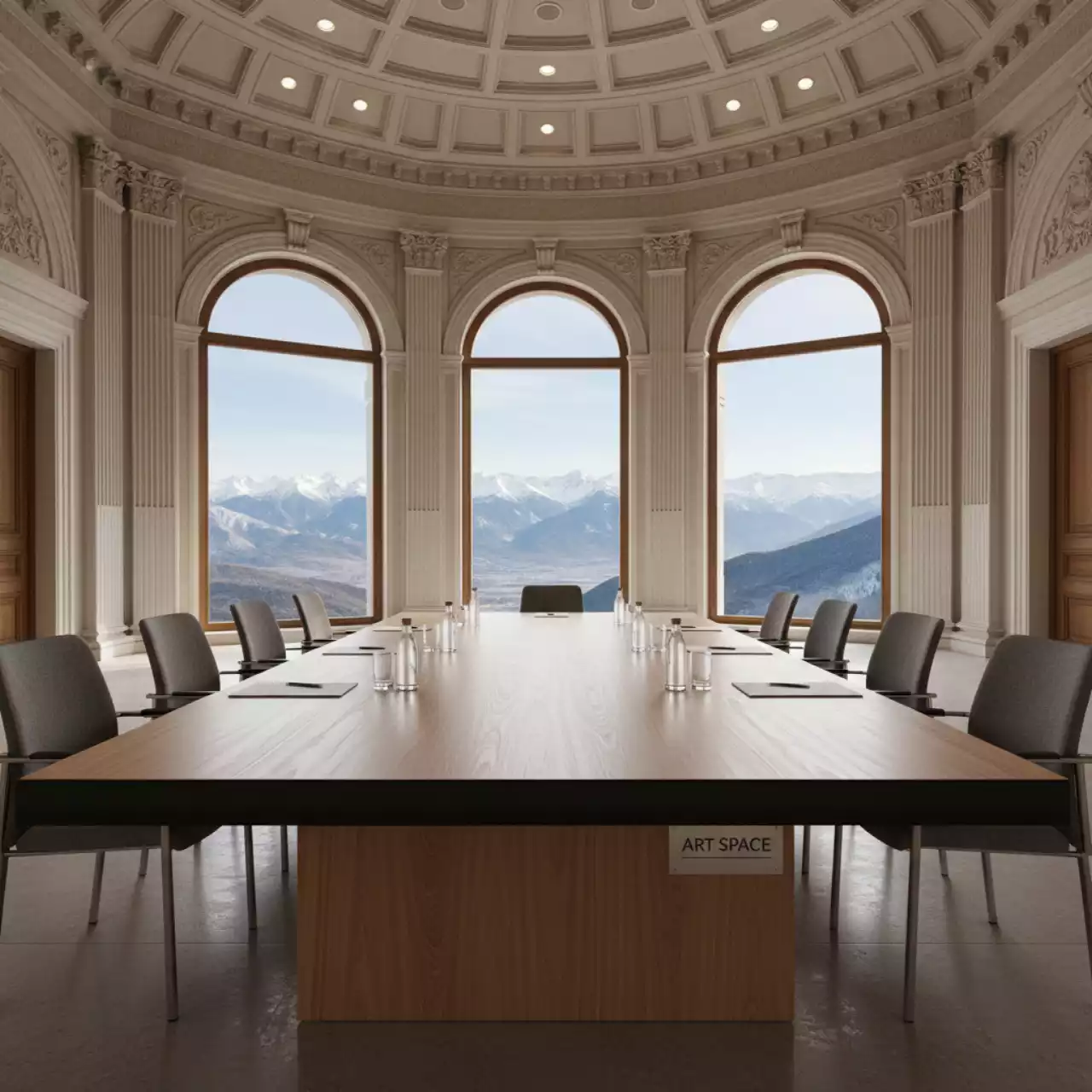 Аренда Стол Лидер 2 2400х900 бук черный кромка ПВХ в Skypark Sochi — ART SPACE