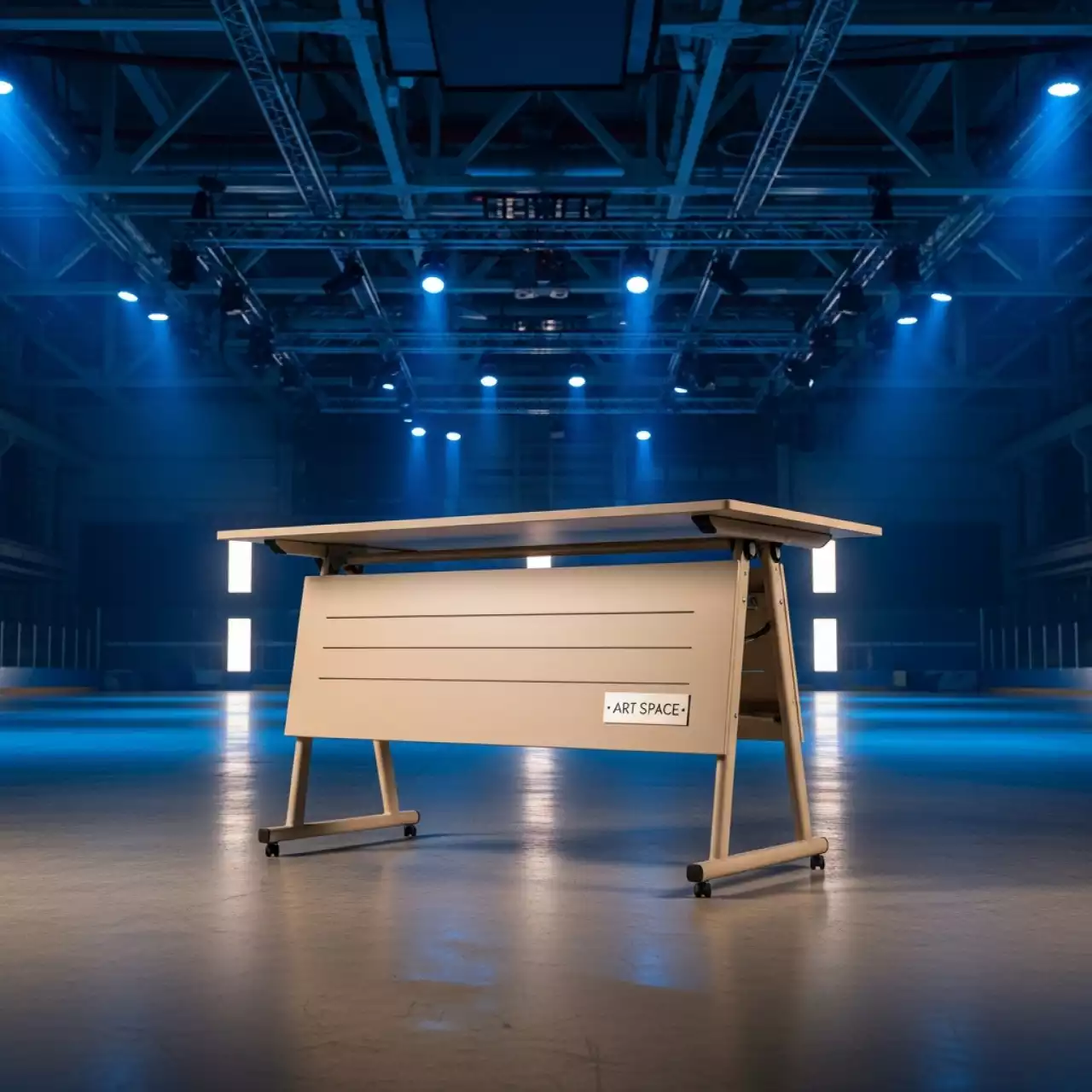 Аренда Стол пластиковый складной Sky Folding Table 60 бежевый 600х740 мм в ледовой арене «Шайба» — ART SPACE