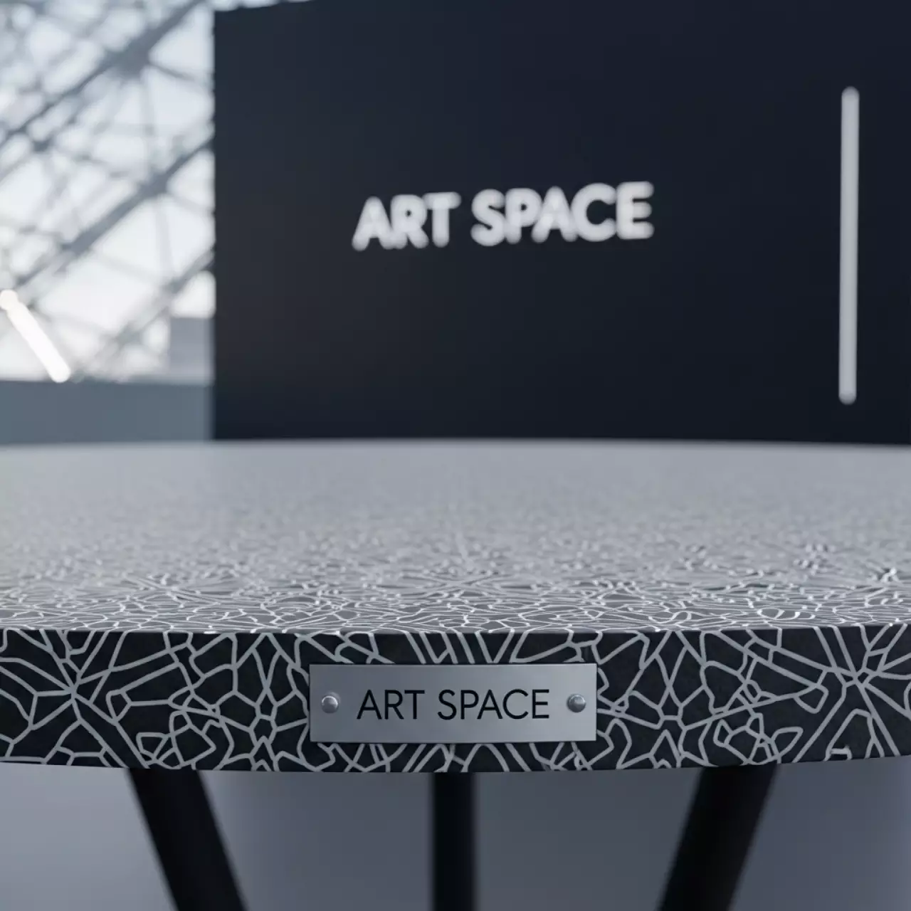 Аренда Столешница круглая Werzalit Fantasy в VK Stadium Sirius — ART SPACE