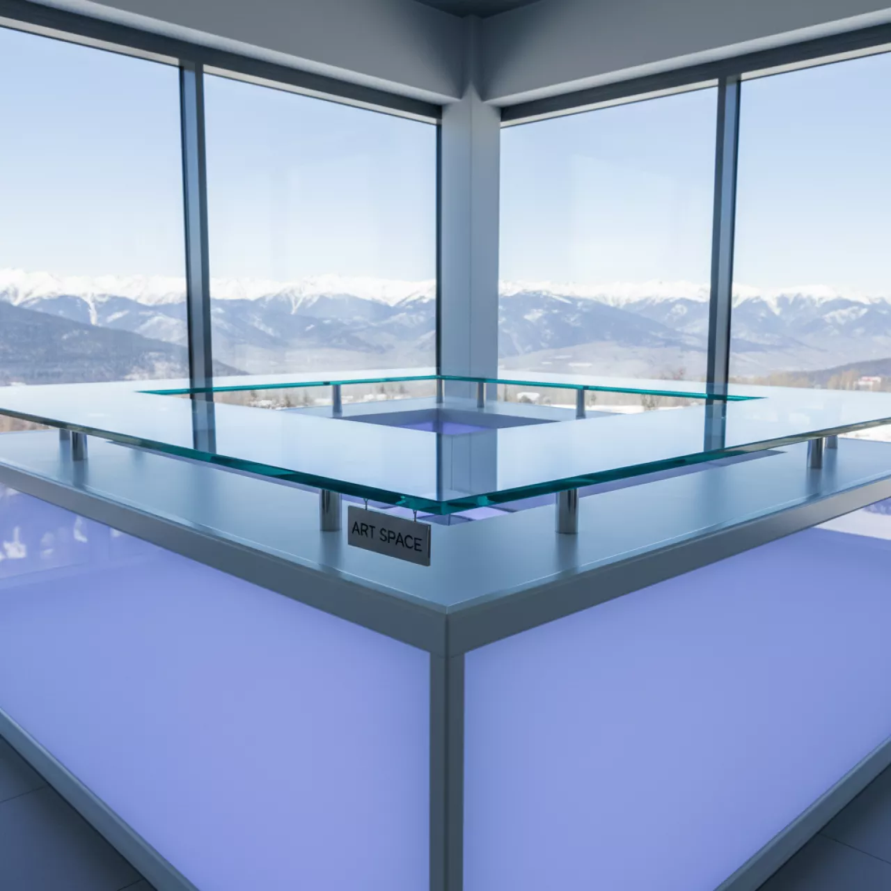 Аренда Столешница стеклянная для барной стойки Break Bar Desk в Skypark Sochi