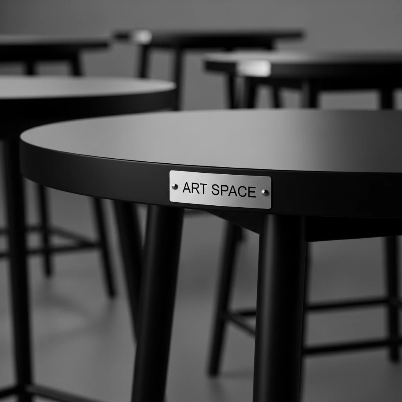 Аренда Столы круглые черные в санатории «Сочи» — ART SPACE