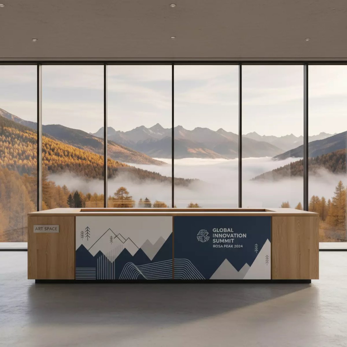 Аренда Стойка барная брендированная на площадке Rosa Peak (2320м) — ART SPACE