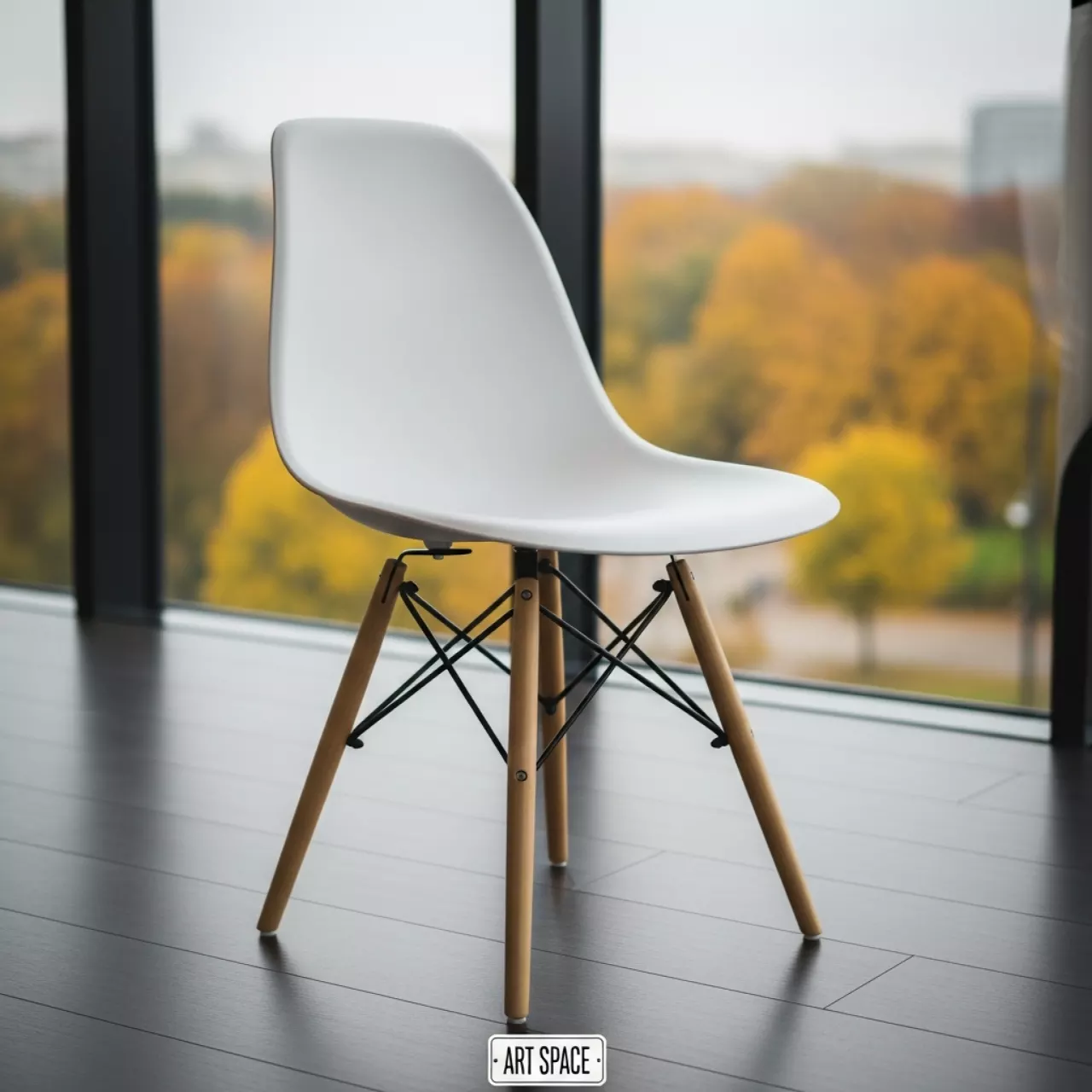 Аренда Стул Eames белый дерево