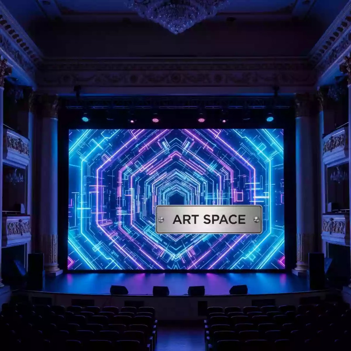 Аренда Светодиодный экран с шагом пикселя P2 в Зимнем театре — ART SPACE