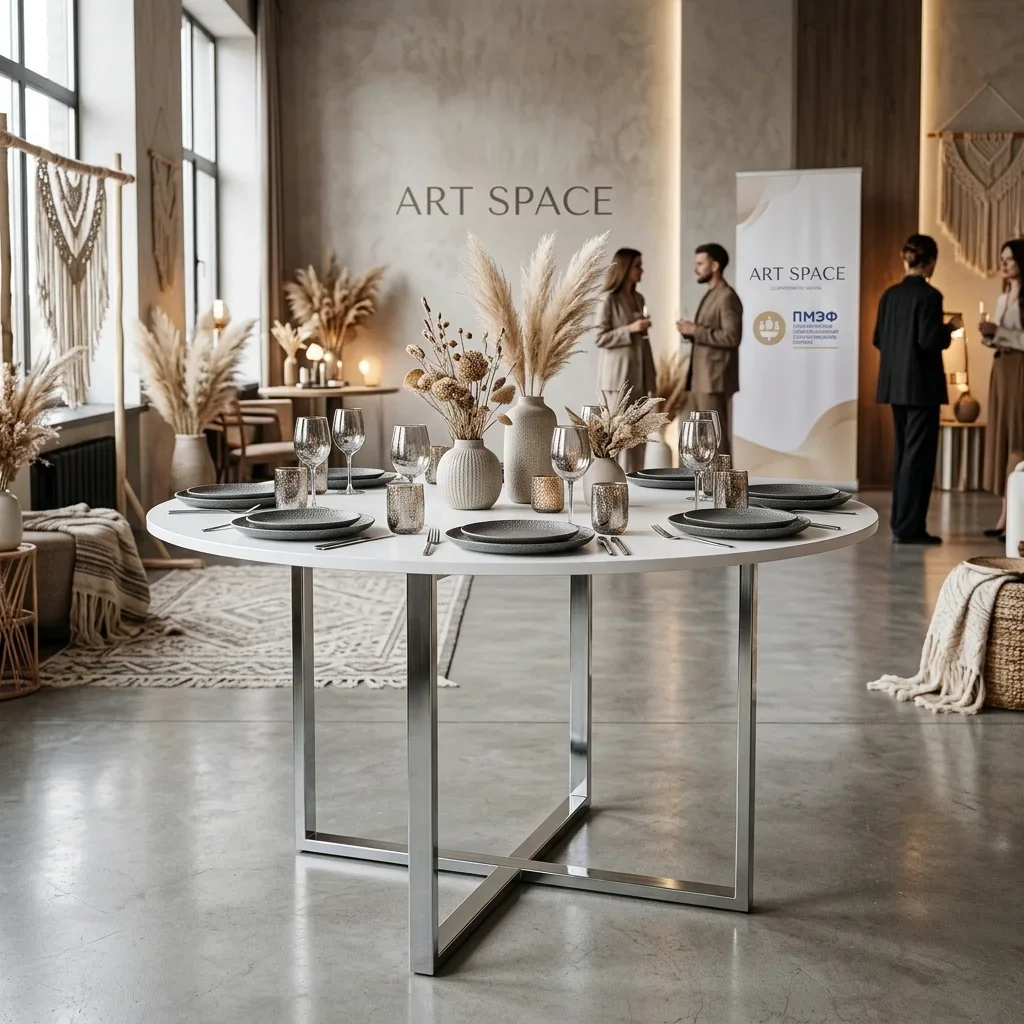 Аренда банкетного стола Silver White