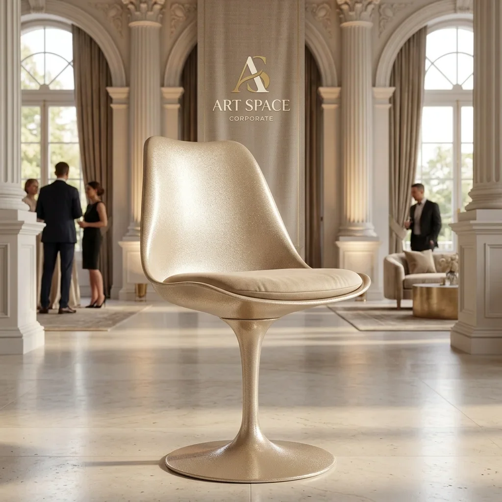 Аренда белого стула Tulip— прокат мебели ART SPACE
