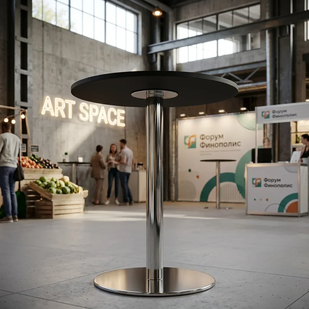 Аренда черного стола Expo d70