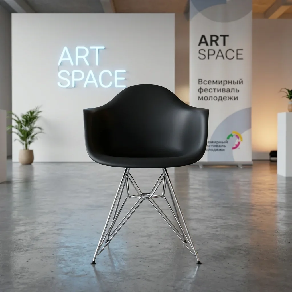 Аренда черного стула Eames DAR