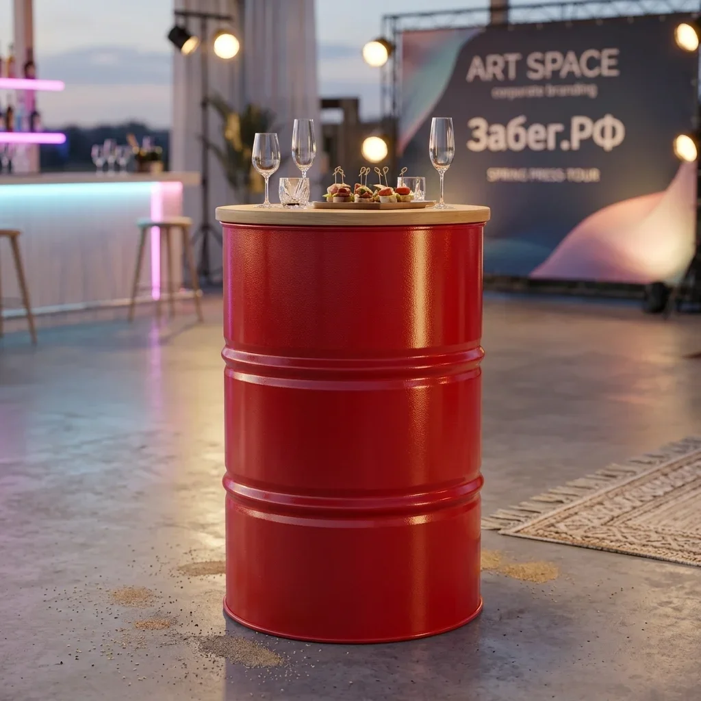 Аренда фуршетного стола Barrel Red