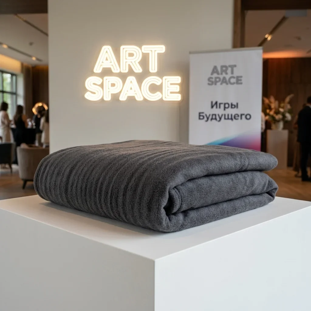 Аренда серого пледа| Прокат текстиля ART SPACE