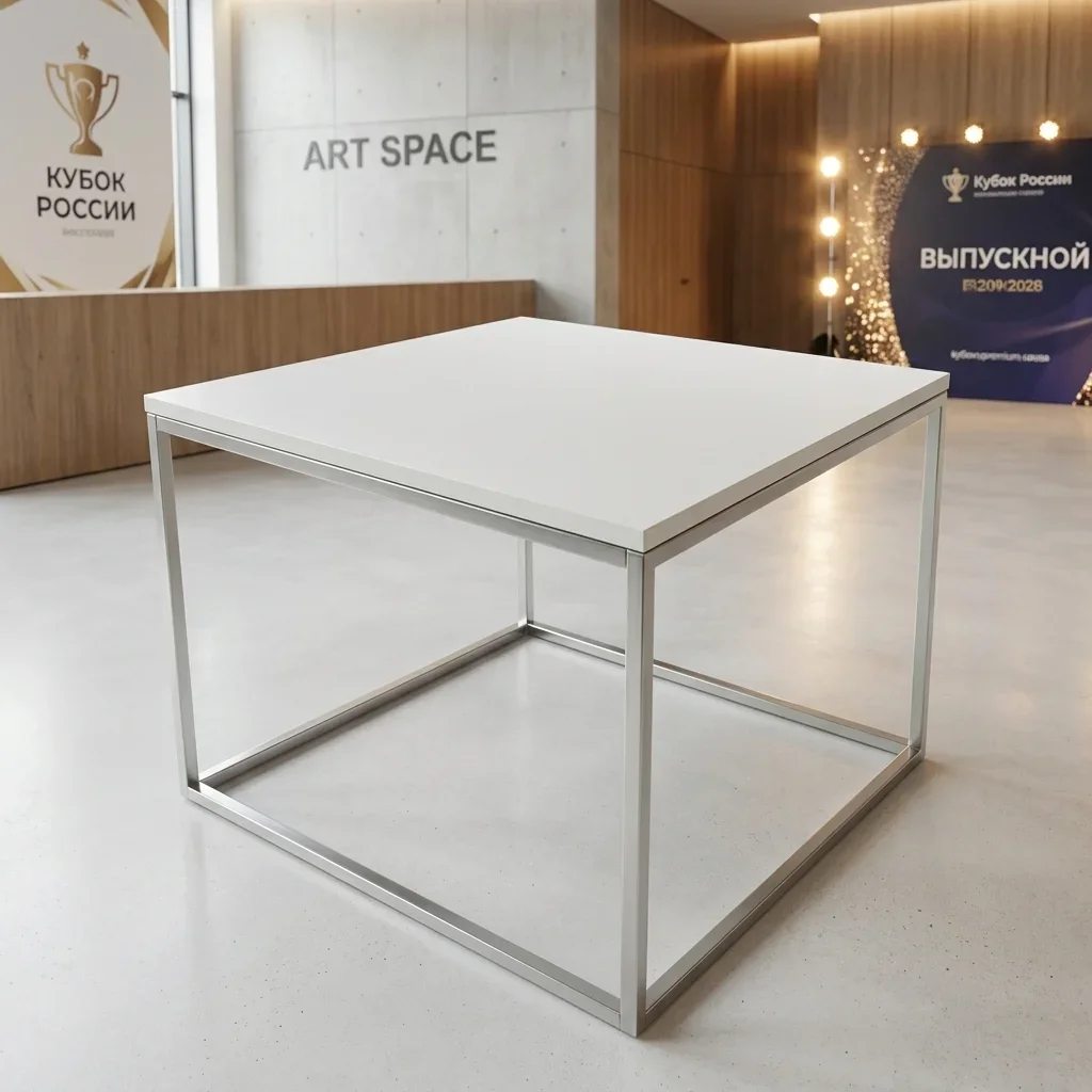 Аренда журнального стола Cube Silver White