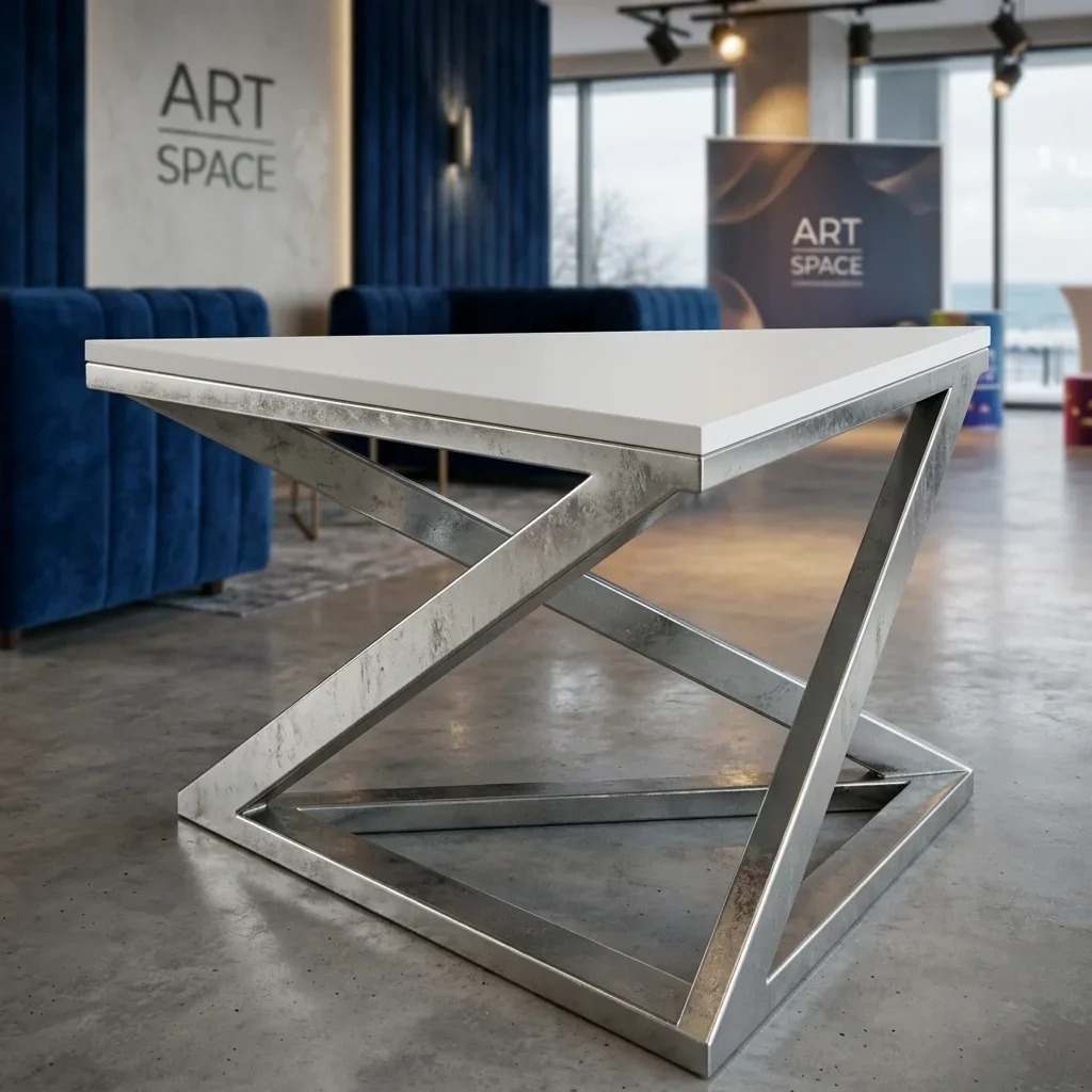 Аренда журнального стола Triangle Silver White