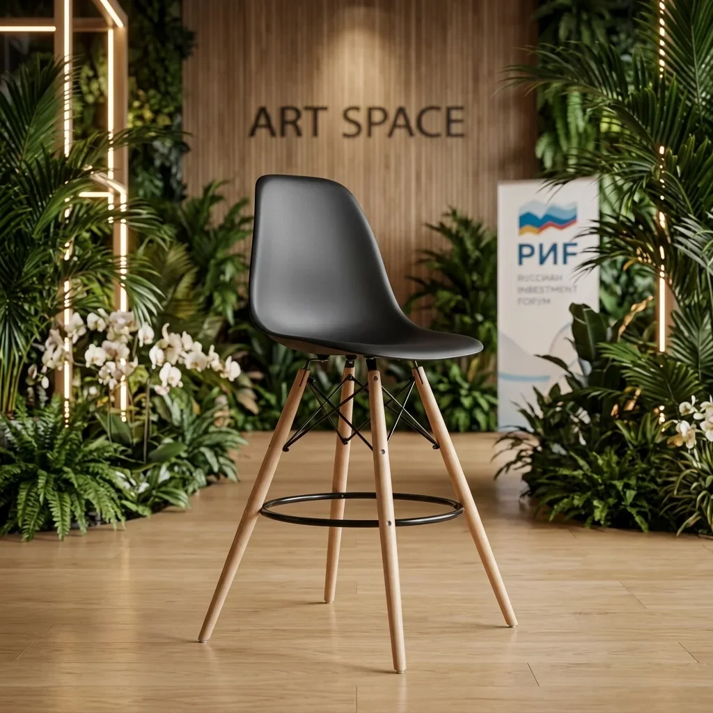 Аренда Черный барный стул Eames