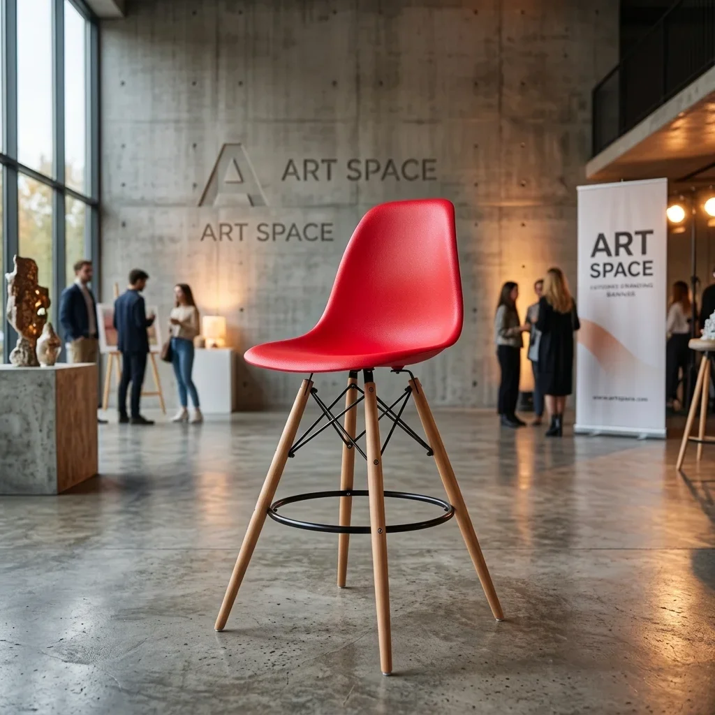 Аренда Красный барный стул Eames