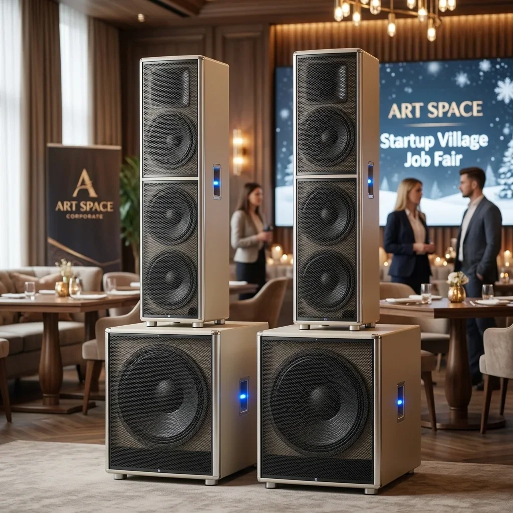 Аренда комплекта акустики из 2 сабвуферов и 2 сателлитов